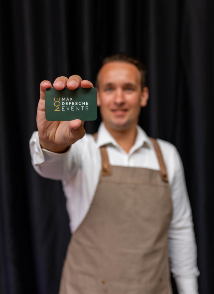 Max Defesche Events met visitekaartje