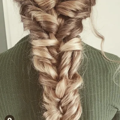 Bruidskapsel lange vlecht