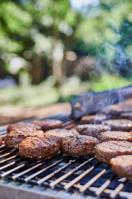 Close-up BBQ diner bruiloft